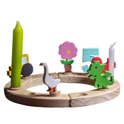 A Handmade Wooden Birthday Ring Set Birthday Celebration Rings and Decorations