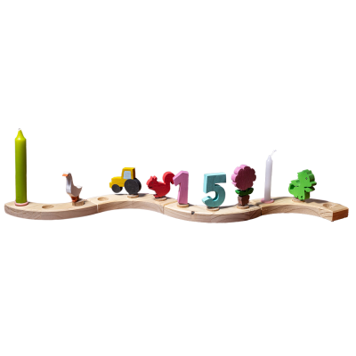 A Handmade Wooden Birthday Ring Set Birthday Celebration Rings and Decorations