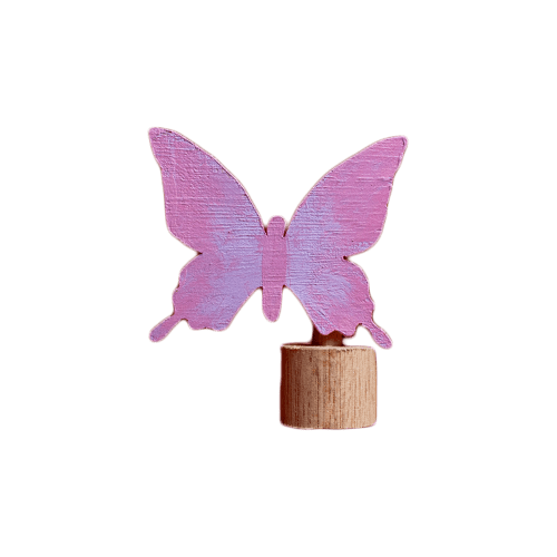 Birthday Ring Pink Butterfly Decoration – Hand-Painted Birthday Celebration Rings and Decorations