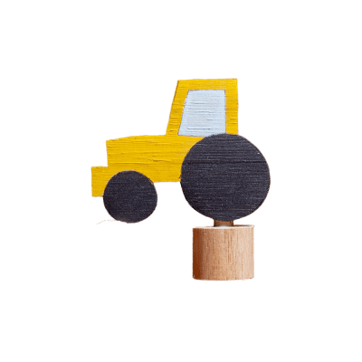 Birthday Ring Yellow Tractor Decoration Birthday Celebration Rings and Decorations