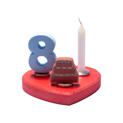 A Handmade Wooden Heart Birthday Candle Holder Birthday Celebration Rings and Decorations A Handmade Wooden Heart Birthday Candle Holder Birthday Celebration Rings and Decorations